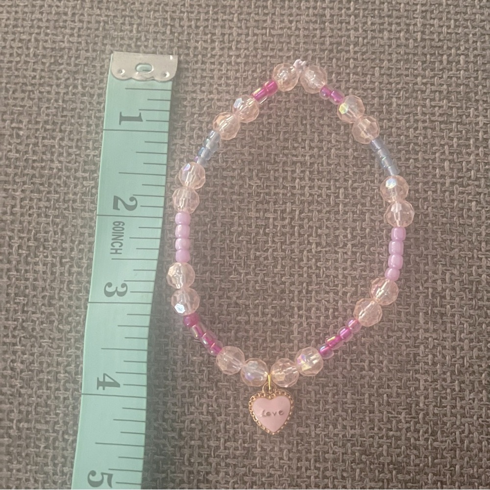 Iridescent Glass beads Charm Stretch Multi-Color Handmade Bracelets 2 NWT - Picture 6 of 6